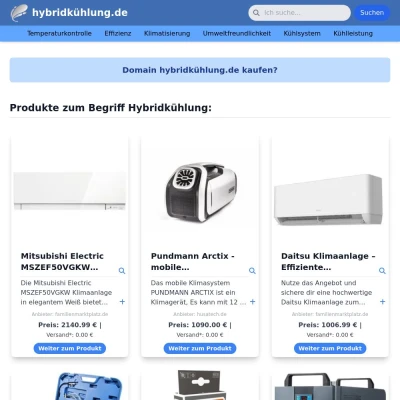 Screenshot hybridkühlung.de