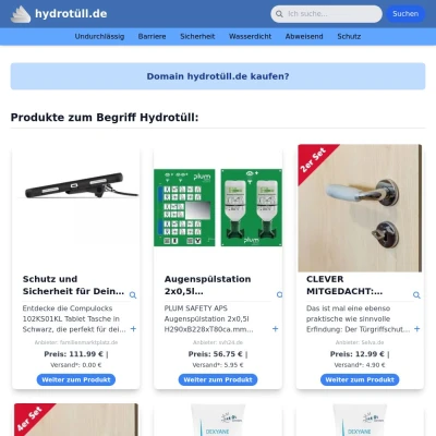 Screenshot hydrotüll.de