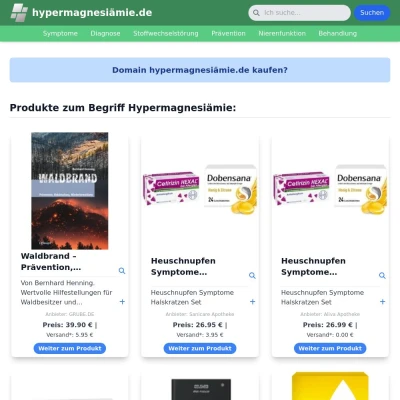 Screenshot hypermagnesiämie.de