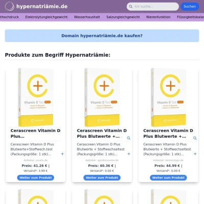 Screenshot hypernatriämie.de