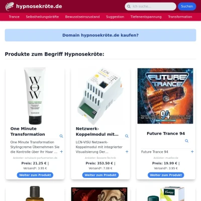 Screenshot hypnosekröte.de