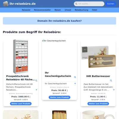 Screenshot ihr-reisebüro.de