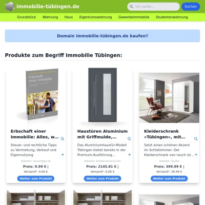 Screenshot immobilie-tübingen.de