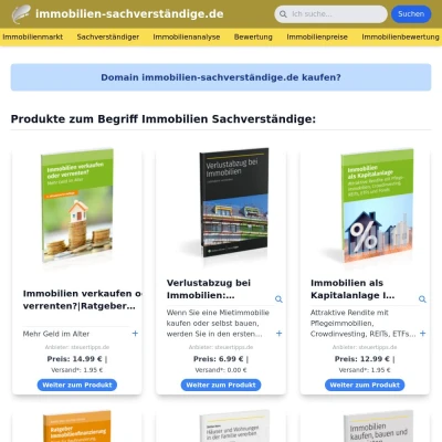 Screenshot immobilien-sachverständige.de