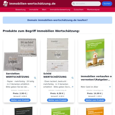 Screenshot immobilien-wertschätzung.de