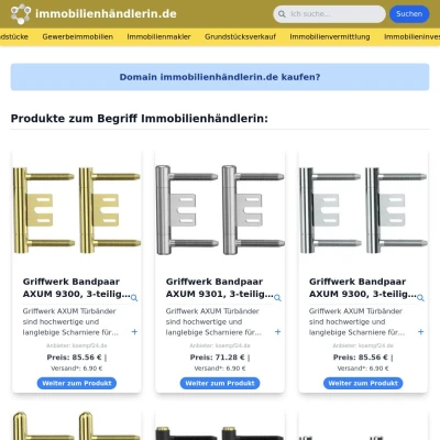 Screenshot immobilienhändlerin.de