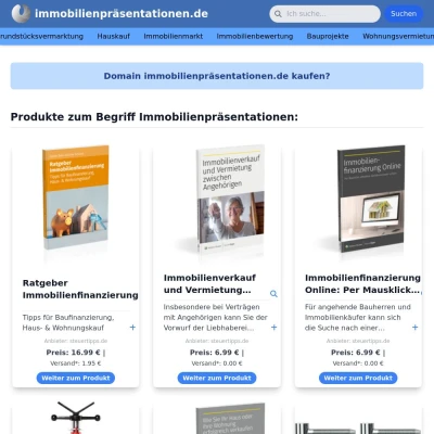 Screenshot immobilienpräsentationen.de