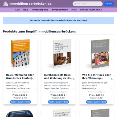 Screenshot immobiliensaarbrücken.de