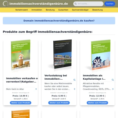 Screenshot immobiliensachverständigenbüro.de