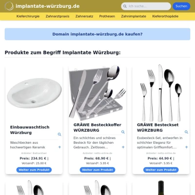 Screenshot implantate-würzburg.de