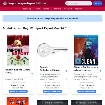 Screenshot import-export-geschäft.de