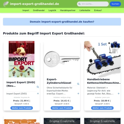 Screenshot import-export-großhandel.de