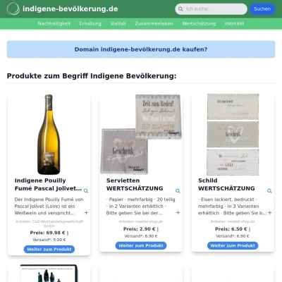 Screenshot indigene-bevölkerung.de