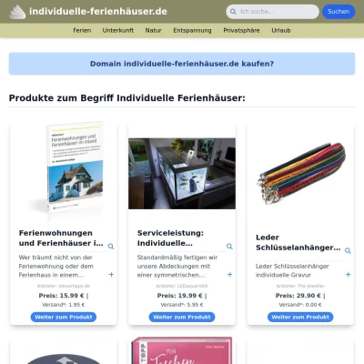 Screenshot individuelle-ferienhäuser.de