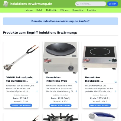Screenshot induktions-erwärmung.de