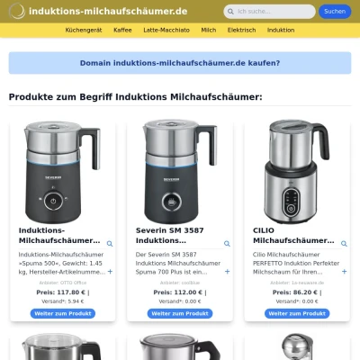 Screenshot induktions-milchaufschäumer.de