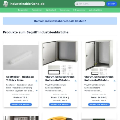 Screenshot industrieabbrüche.de