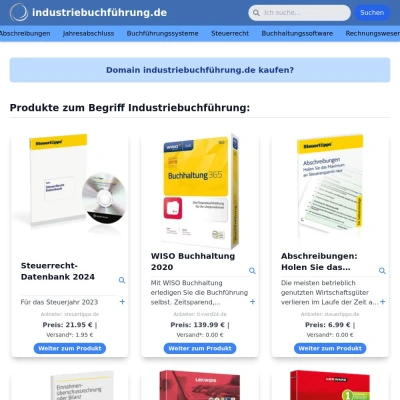 Screenshot industriebuchführung.de