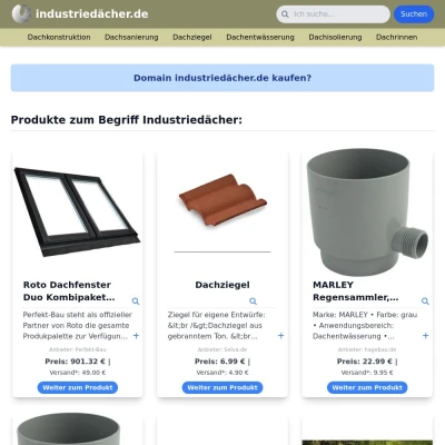 Screenshot industriedächer.de