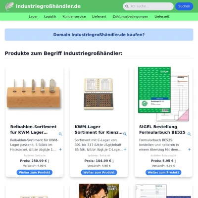 Screenshot industriegroßhändler.de