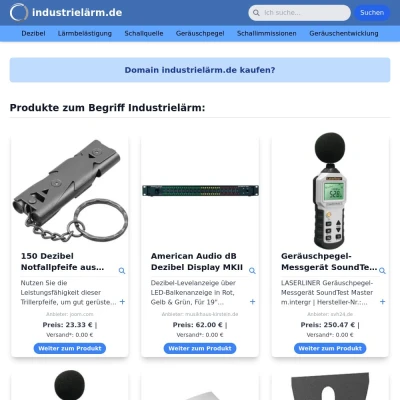 Screenshot industrielärm.de