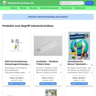 Screenshot industrierückbau.de