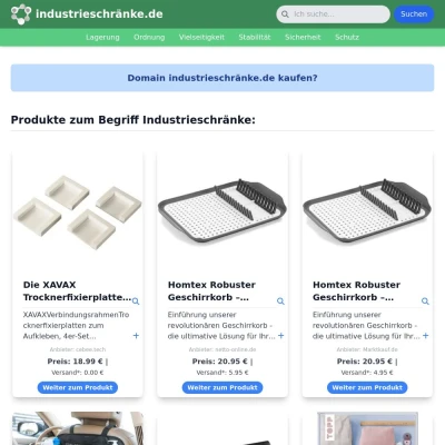 Screenshot industrieschränke.de