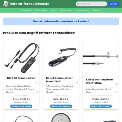 Screenshot infrarot-fernauslöser.de
