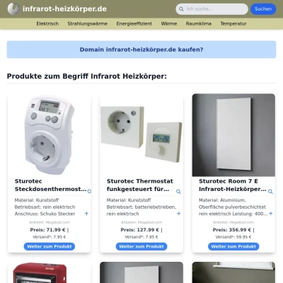 Screenshot infrarot-heizkörper.de