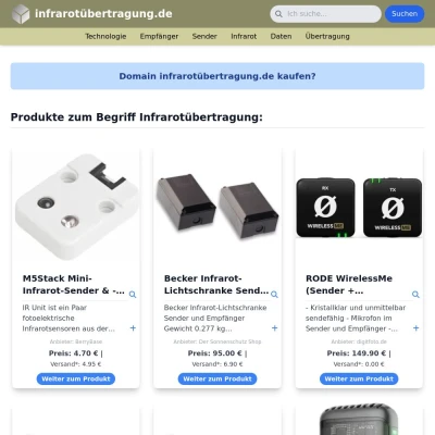 Screenshot infrarotübertragung.de