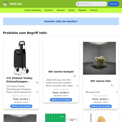 Screenshot inkö.de