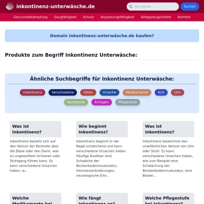 Screenshot inkontinenz-unterwäsche.de