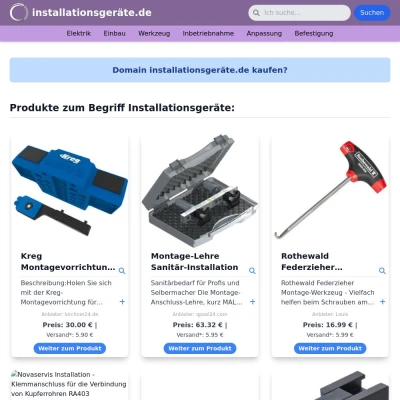 Screenshot installationsgeräte.de