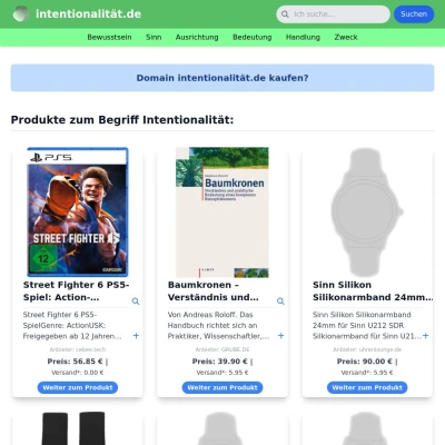 Screenshot intentionalität.de