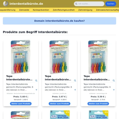 Screenshot interdentalbürste.de