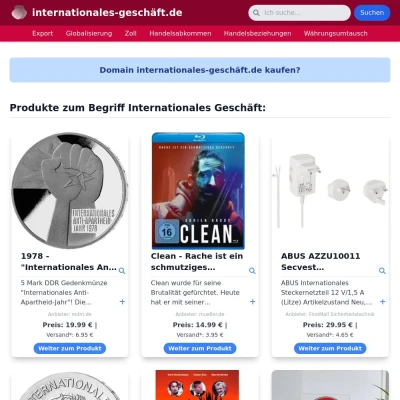 Screenshot internationales-geschäft.de