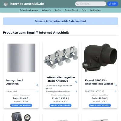 Screenshot internet-anschluß.de