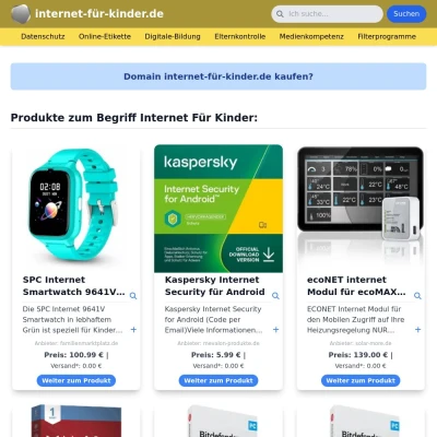 Screenshot internet-für-kinder.de