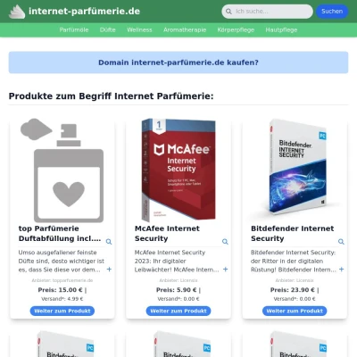 Screenshot internet-parfümerie.de