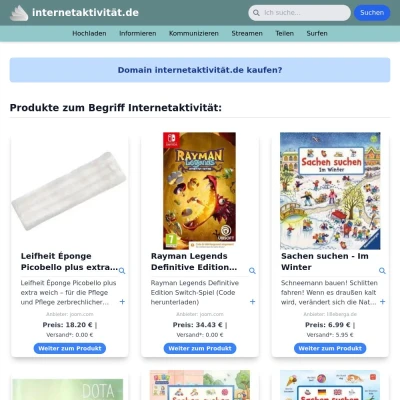 Screenshot internetaktivität.de
