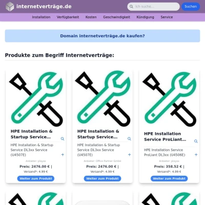 Screenshot internetverträge.de