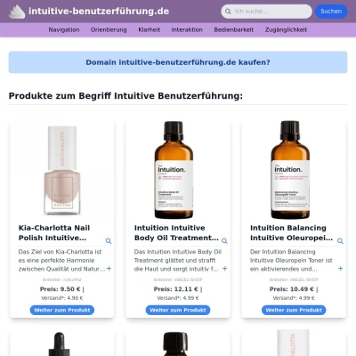 Screenshot intuitive-benutzerführung.de
