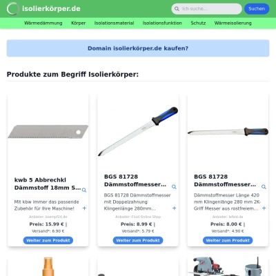Screenshot isolierkörper.de