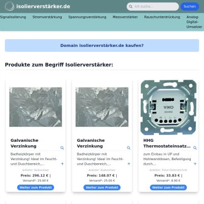 Screenshot isolierverstärker.de