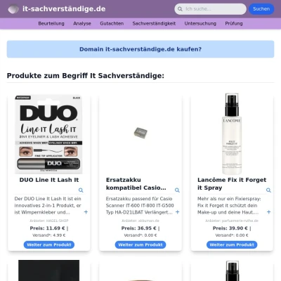 Screenshot it-sachverständige.de