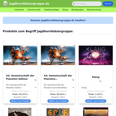 Screenshot jagdhornbläsergruppe.de