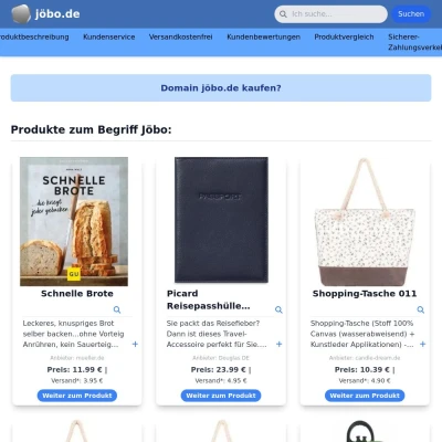 Screenshot jöbo.de