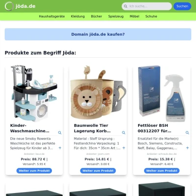Screenshot jöda.de