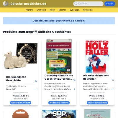 Screenshot jüdische-geschichte.de