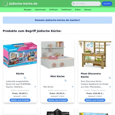 Screenshot jüdische-küche.de